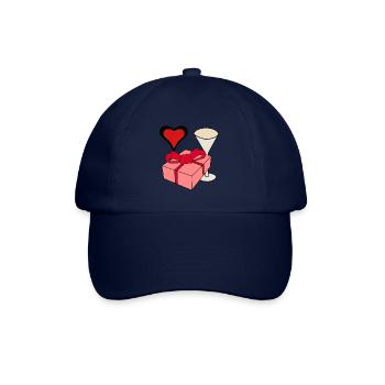 Idée cadeau fête des mères anniversaire voeux coeurs - Casquette classique - bleu/bleu - Devant