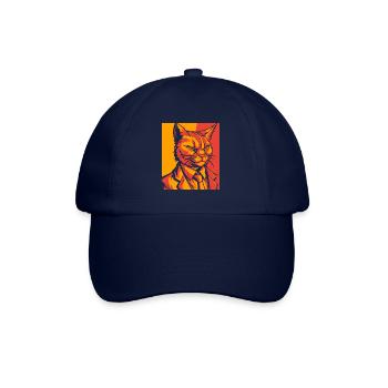 Katze - Baseballkappe - Blau/Blau - Vorne