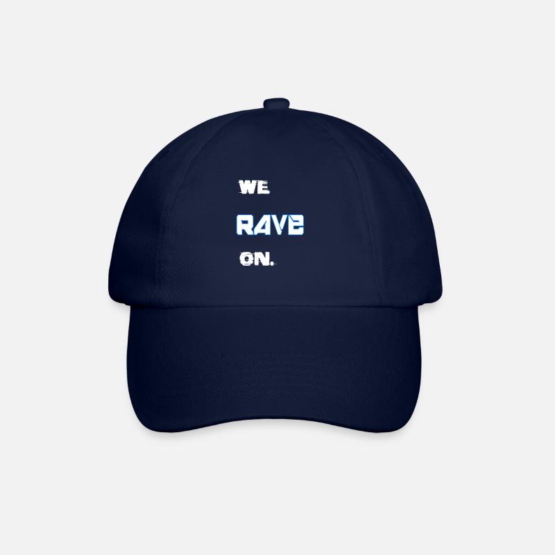we rave on - Baseballkappe - Blau/Blau