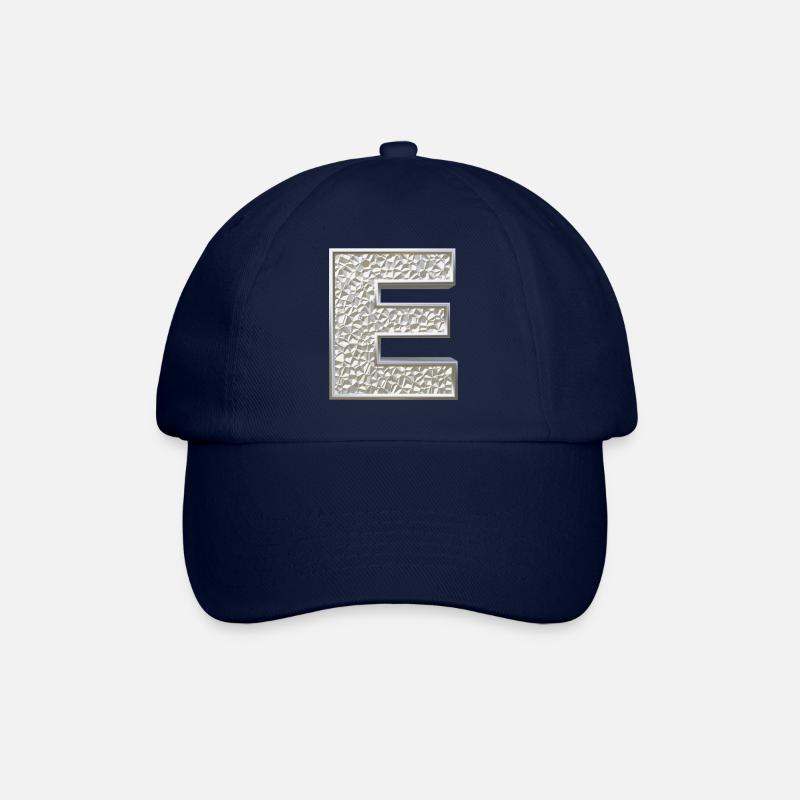 E, lettre, lettre E, initiale, initiale E, monogramme, - Casquette classique - bleu/bleu