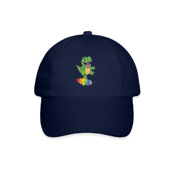Dinosaure Drôle Arc-en-Ciel Pet - Casquette classique - bleu/bleu - Devant