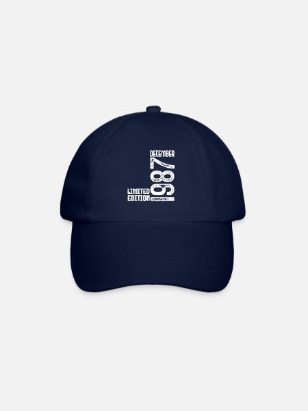 Geburtstagsgeschenk Dezember 1987. Dezember 1987. - Baseballkappe - Blau/Blau