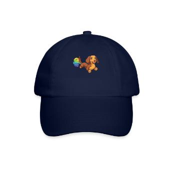 Dackel Dachshund Regenbogenfurz - Baseballkappe - Blau/Blau - Vorne