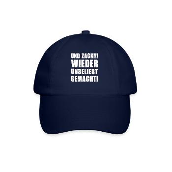 Und Zack wieder unbeliebt gemacht - Baseballkappe - Blau/Blau - Vorne