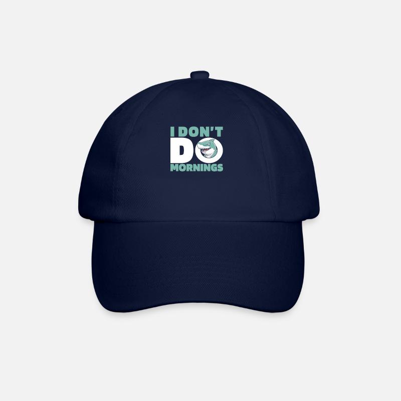 Haifisch Lustig I Dont Do Mornings - Baseballkappe - Blau/Blau