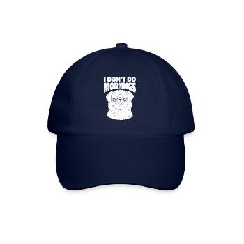 Carlin Chien Drôle Je Ne Fais Pas De Matins - Casquette classique - bleu/bleu - Devant