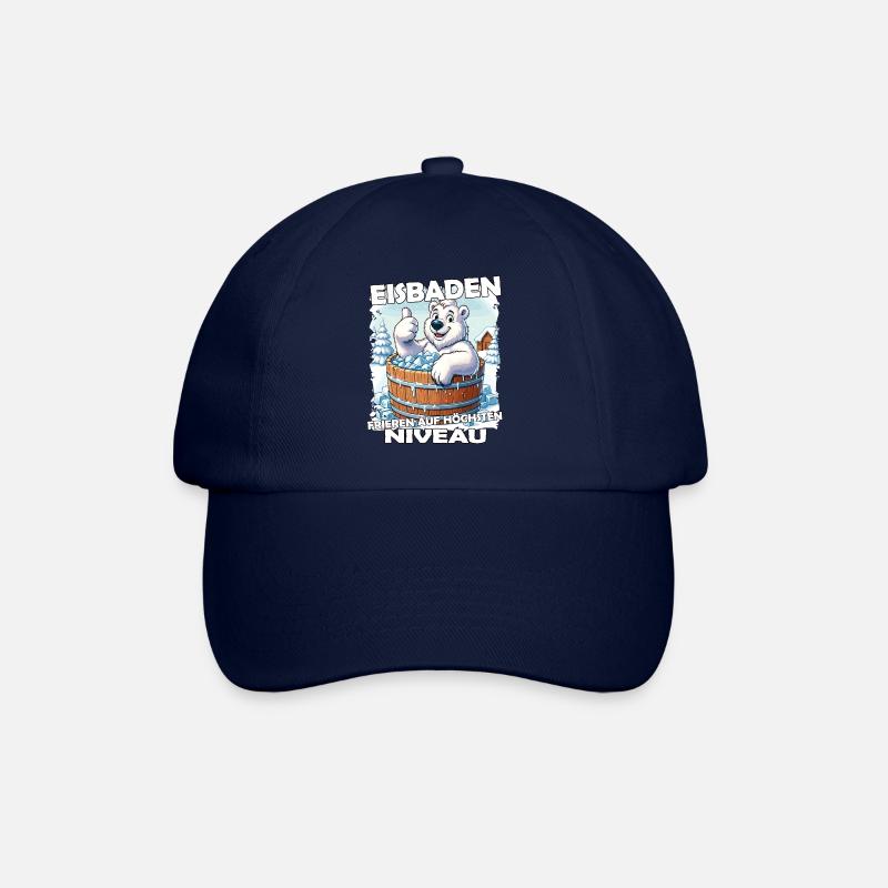 Eisbaden Winterbaden Lustig - Baseballkappe - Blau/Blau