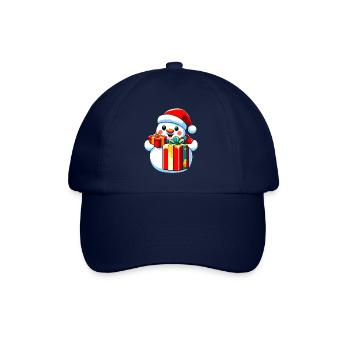bonhomme de neige avec cadeaux - Casquette classique - bleu/bleu - Devant