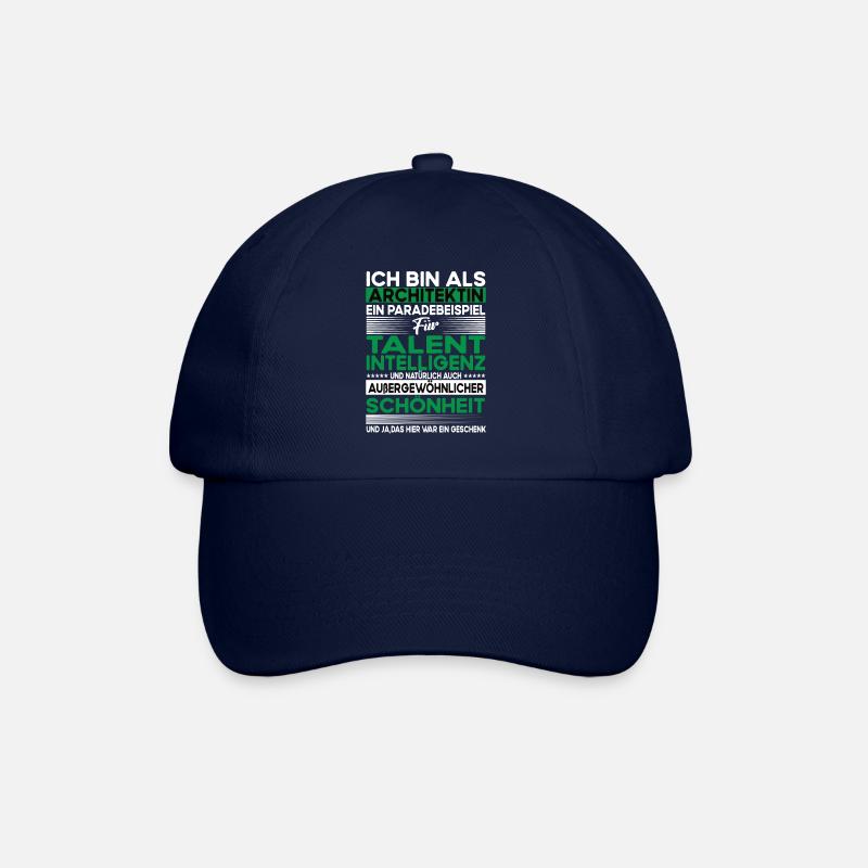 Architektin Bescheiden - Lustiger Spruch - Baseballkappe - Blau/Blau