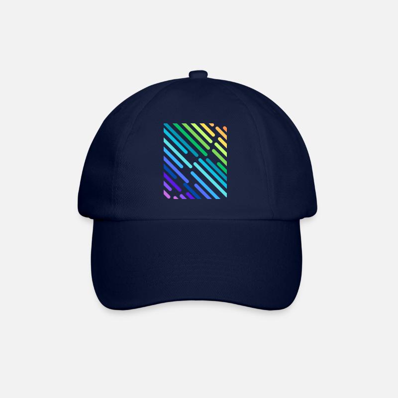 RAINBOW STRIPES - Baseball Cap - blue/blue