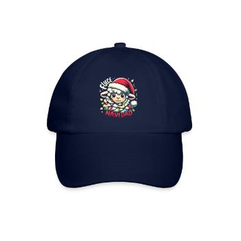 Fleece Navidad Weihnachten Geschenk Lustig Sprüche - Baseballkappe - Blau/Blau - Vorne