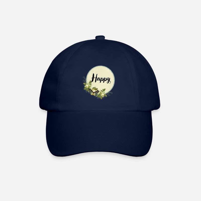 Happy Butterfly - Baseballkappe - Blau/Blau