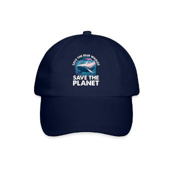 Sauvez les baleines bleues sauvez la planète - Casquette classique - bleu/bleu - Devant