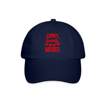 Cupids Favorite Waitress Funny Valentines Day - Baseball Cap - blue/blue - Front