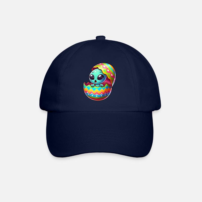 Buntes Alien-Osterei Schlüpf-Design - Baseballkappe - Blau/Blau