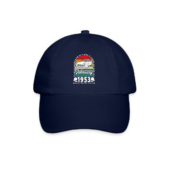 Geburtstag Februar 1953, Jahrgang Februar 1953. - Baseballkappe - Blau/Blau - Vorne