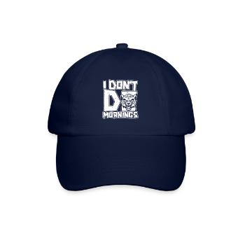 Gepard Lustig I Dont Do Mornings - Baseballkappe - Blau/Blau - Vorne