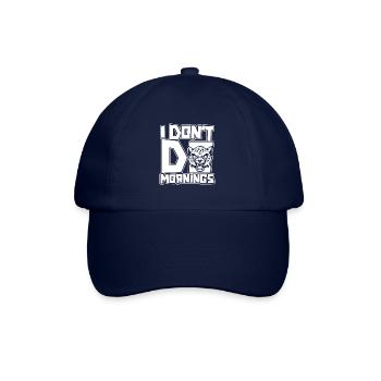 Gepard Lustig I Dont Do Mornings - Baseballkappe - Blau/Blau - Vorne