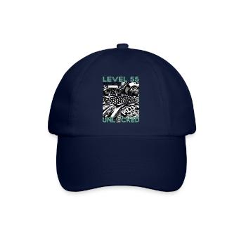 Birthday Level 55 Unlocked Gaming & Gamer - Baseball Cap - blue/blue - Front
