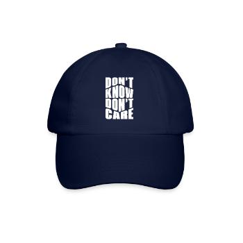 Humour noir Drôle Ne sais pas Je m’en fous - Casquette classique - bleu/bleu - Devant