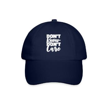 Humour noir Drôle Ne sais pas Je m’en fous - Casquette classique - bleu/bleu - Devant