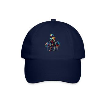 Bunte Splash Art Gewichtheber Gewichtheber Gewichte - Baseballkappe - Blau/Blau - Vorne