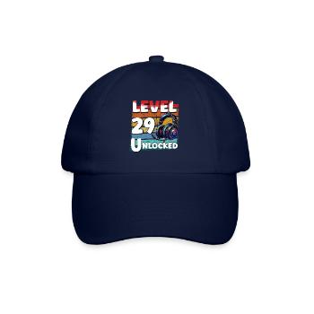 Gaming Birthday Level 29 Unlocked Gamer - Baseball Cap - blue/blue - Front