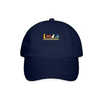 Katze - Baseballkappe - Blau/Blau - Vorne