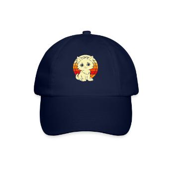 Katze - Baseballkappe - Blau/Blau - Vorne