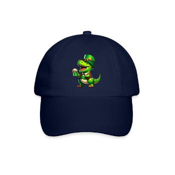 Chemise de fête amusante T-Rex Beer de la Saint-Patrick - Casquette classique - bleu/bleu - Devant