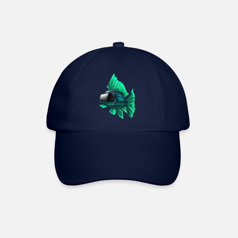 Fisch _ 01 - Baseballkappe - Blau/Blau