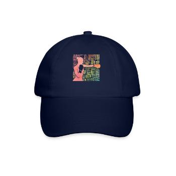 Boxende Frau - Baseballkappe - Blau/Blau - Vorne