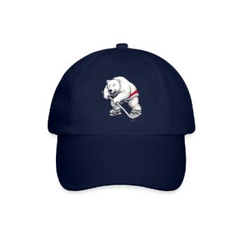 Conception de joueur de hockey sur glace Polar Bear - Casquette classique - bleu/bleu - Devant