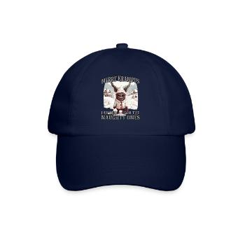 Krampus Maske | Kawaii Kramperl | Weihachtsmann - Baseballkappe - Blau/Blau - Vorne