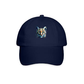 Polygon Art Ozelot Ozelots Zwerg Leopard - Baseballkappe - Blau/Blau - Vorne