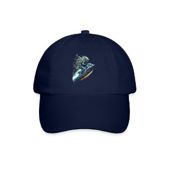Polygon Art Jetskiing Jetski Jetskier - Baseball Cap - blue/blue - Front