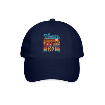 Avril 1971, Cadeau Anniversaire Vintage avril 1971 - Casquette classique - bleu/bleu - Devant