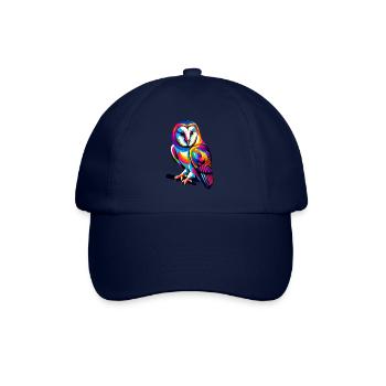 Colorful Pop Art Barn Owl Owls - Baseball Cap - blue/blue - Front