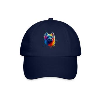 Terriers Terriers Cairn Terrier Splash Art colorés - Casquette classique - bleu/bleu - Devant