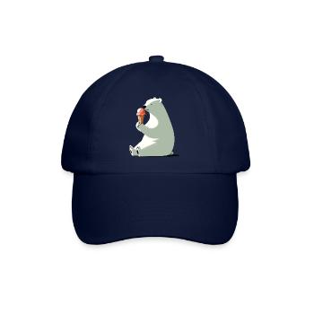 Ours polaire avec crème glacée - Casquette classique - bleu/bleu - Devant
