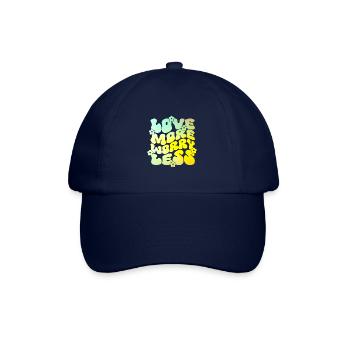 Love More Worry Less - Baseballkappe - Blau/Blau - Vorne