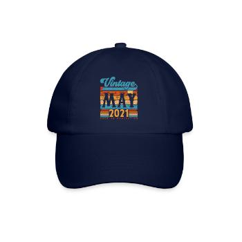 Mai 2021, Cadeau Anniversaire Vintage mai 2021. - Casquette classique - bleu/bleu - Devant