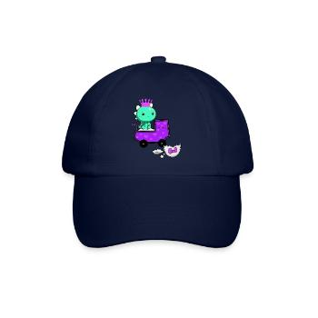 Drache Schwanger Eierschale Ei schlüpfen Baby - Baseballkappe - Blau/Blau - Vorne