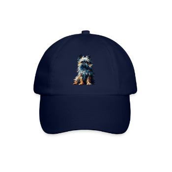 Polygon Art Brüssel Griffon Griffon Bruxellois - Baseballkappe - Blau/Blau - Vorne