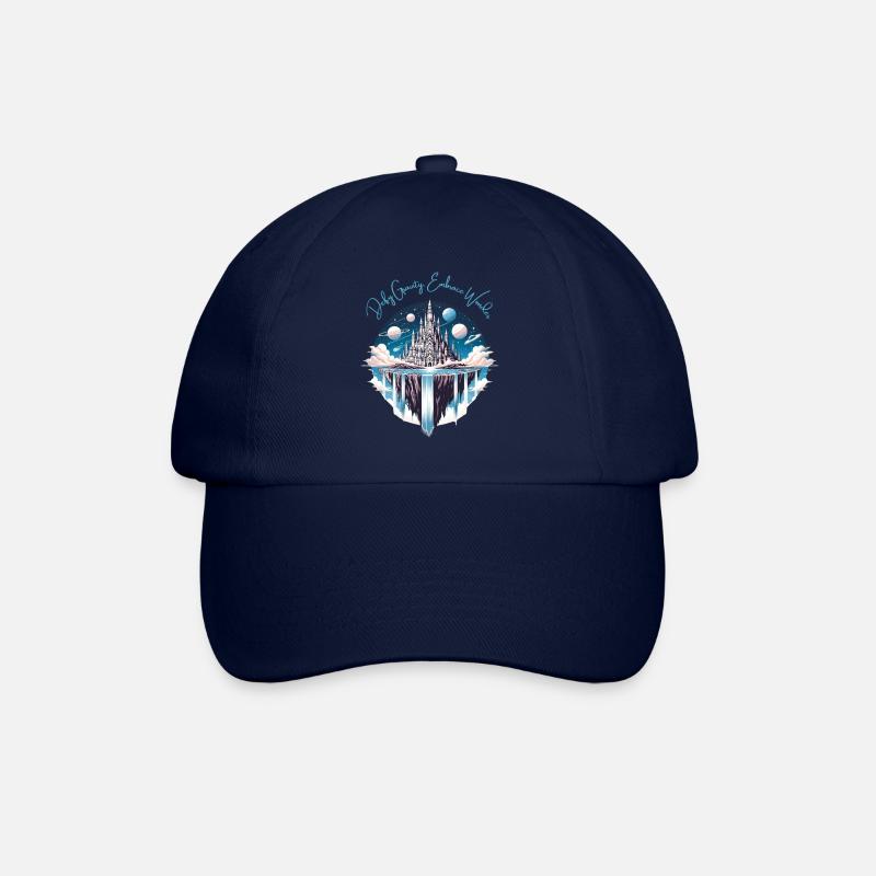 Île flottante avec un château à l’envers - Casquette classique - bleu/bleu