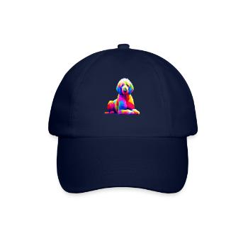 Pop Art coloré Komondor Chien de berger hongrois - Casquette classique - bleu/bleu - Devant