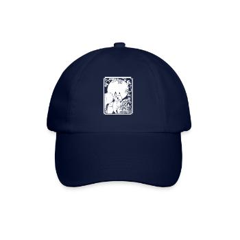 Eichhörnchen Japan Cherry Blossom Moon - Baseballkappe - Blau/Blau - Vorne