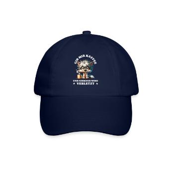 Morning grouch Give me coffee funny dog - Baseball Cap - blue/blue - Front
