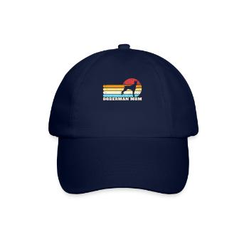 Dobermann-Mutter, Retro-Hundemutter, Damen-Doberma - Baseballkappe - Blau/Blau - Vorne