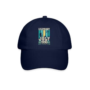 Juli 1990 Geburtstagsgeschenk, Vintage Juli. - Baseballkappe - Blau/Blau - Vorne